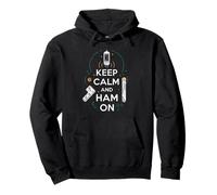 Keep Calm Ham On Radio Operator Amateur Radio Tube Sudadera con Capucha
