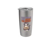 Keep Calm Humor Lover Mom Funny Cat Cita Vida Vaso térmico de acero inoxidable de doble pared