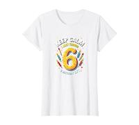 Keep Calm I Just Turned 6 Regalo de cumpleaños para niños Camiseta, Mujer, Blanco, 3XL