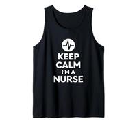 Keep Calm I'm A Nurse Diseño audaz y Minimalista para la Vida hospitalaria Camiseta sin Mangas