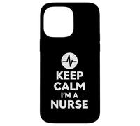 Keep Calm I'm A Nurse Diseño audaz y Minimalista para la Vida hospitalaria Carcasa para iPhone 14 Pro MAX