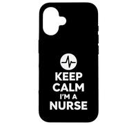 Keep Calm I'm A Nurse Diseño audaz y Minimalista para la Vida hospitalaria Carcasa para iPhone 16