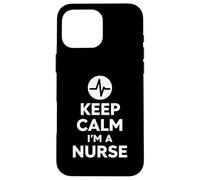 Keep Calm I'm A Nurse Diseño audaz y Minimalista para la Vida hospitalaria Carcasa para iPhone 16 Pro MAX