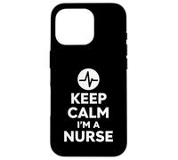 Keep Calm I'm A Nurse Diseño audaz y Minimalista para la Vida hospitalaria Carcasa para iPhone 16 Pro