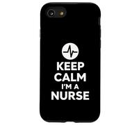 Keep Calm I'm A Nurse Diseño audaz y Minimalista para la Vida hospitalaria Carcasa para iPhone SE (2020) / 7/8