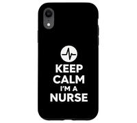 Keep Calm I'm A Nurse Diseño audaz y Minimalista para la Vida hospitalaria Carcasa para iPhone XR