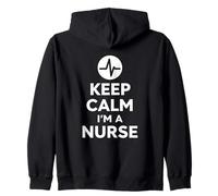 Keep Calm I'm A Nurse Diseño audaz y Minimalista para la Vida hospitalaria Sudadera con Capucha