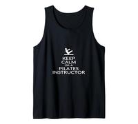 Keep Calm I'm A Pilates Instructor Teacher Lema Dicho Camiseta sin Mangas