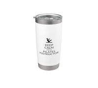 Keep Calm I'm A Pilates Instructor Teacher Lema Dicho Vaso térmico de acero inoxidable de doble pared