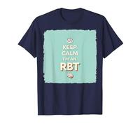 Keep Calm I'm An RBT Funny Behavior Therapist Lema Camiseta, Hombre, Azul Marino, XL
