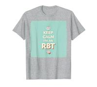 Keep Calm I'm An RBT Funny Behavior Therapist Lema Camiseta, Hombre, Gris Jaspeado, 3XL