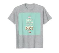 Keep Calm I'm An RBT Funny Behavior Therapist Lema Camiseta, Hombre, Gris Jaspeado, 5XL