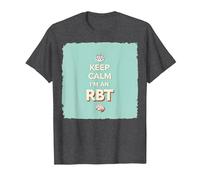 Keep Calm I'm An RBT Funny Behavior Therapist Lema Camiseta, Hombre, Jaspeado Oscuro, 6XL
