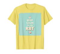 Keep Calm I'm An RBT Funny Behavior Therapist Lema Camiseta, Hombre, Limón, XL