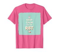Keep Calm I'm An RBT Funny Behavior Therapist Lema Camiseta, Hombre, Rosa Jaspeado, 3XL