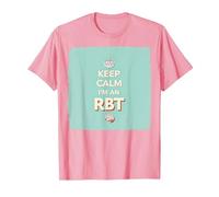Keep Calm I'm An RBT Funny Behavior Therapist Lema Camiseta, Hombre, Rosado, S