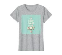 Keep Calm I'm An RBT Funny Behavior Therapist Lema Camiseta, Mujer, Gris Jaspeado, 3XL