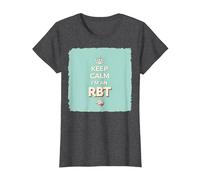 Keep Calm I'm An RBT Funny Behavior Therapist Lema Camiseta, Mujer, Jaspeado Oscuro, L