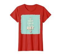 Keep Calm I'm An RBT Funny Behavior Therapist Lema Camiseta, Mujer, Rojo, XXL