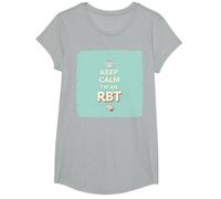 Keep Calm I'm An RBT Funny Behavior Therapist Lema Camiseta, Niñas, Gris Jaspeado, Pequeña