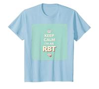 Keep Calm I'm An RBT Funny Behavior Therapist Lema Camiseta, Niños, Azul Bebé, 2 años