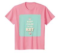 Keep Calm I'm An RBT Funny Behavior Therapist Lema Camiseta, Niños, Rosado, 2 años