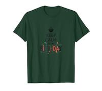Keep Calm It's My Birthday Festive Crown, cumpleañera Camiseta, Hombre, Verde Bosque, XXL