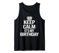 Keep Calm It's My Birthday Juventud Niños Niñas Camiseta sin Mangas