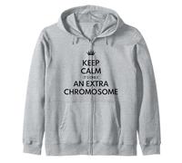 Keep Calm It's Only An Extra Chromosome Down Syndrome Graphic Sudadera con Capucha