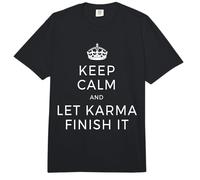 Keep Calm & Let Karma Finish It Yoga Amor Meditación Comfort Colors Adult Heavyweight T-Shirt