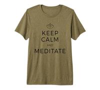 Keep Calm & Meditate Om Zen Meditación Mindfulness Camiseta Premium
