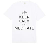 Keep Calm & Meditate Om Zen Meditación Mindfulness Comfort Colors Adult Heavyweight T-Shirt