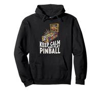 Keep Calm Pinball Machine Retro Arcade Gamer Sudadera con Capucha