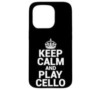 Keep Calm Play Cello Violoncello Cellist & String Virtuoso Carcasa para iPhone 15 Pro