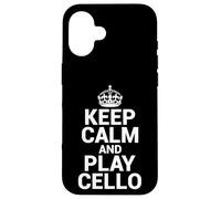 Keep Calm Play Cello Violoncello Cellist & String Virtuoso Carcasa para iPhone 16