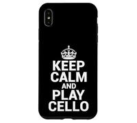 Keep Calm Play Cello Violoncello Cellist & String Virtuoso Carcasa para iPhone XS MAX