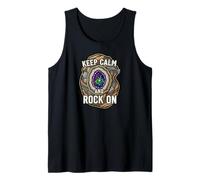 Keep Calm Rock On Geode Geology Mineral Hunter Camiseta sin Mangas