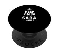 Keep Calm Sara t-Shirt Sudadera con Capucha Regalos PopSockets PopGrip Adhesivo