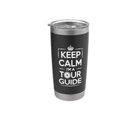 Keep Calm Soy un guía turístico Viaje Vaso térmico de acero inoxidable de doble pared