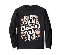 Keep Calm The Cleaning Lady is Here Manga Larga