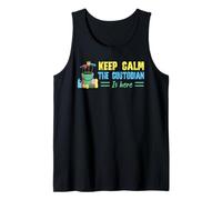 Keep Calm The Custodian Is Here Funny Janitor Apreciación Camiseta sin Mangas