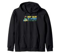 Keep Calm The Custodian Is Here Funny Janitor Apreciación Sudadera con Capucha