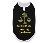 Keep Calm Trust Me I Am A Lawyer - Chaleco divertido para perro, sin mangas, camiseta sin mangas para mascotas, camisetas sin mangas para gatos, talla S