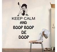 Keep Calm Wall Decal Car Laptop Betty Boop Keep Calm Quote Etiqueta De La Pared Coche Vehículo Etiqueta De La Computadora Vinilo Dormitorio 56X35Cm
