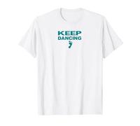 Keep Dancing Foot Motivacional Dance Lover Camiseta, Hombre, Blanco, 5XL