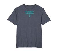 Keep Dancing Foot Motivacional Dance Lover Camiseta, Hombre tallas grandes, Azul Jaspeado, 3X Alto