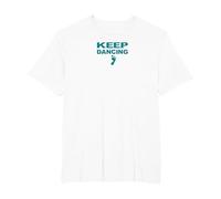 Keep Dancing Foot Motivacional Dance Lover Camiseta, Hombre tallas grandes, Blanco, 5X Alto