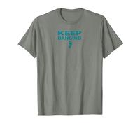 Keep Dancing Foot Motivacional Dance Lover Camiseta, Hombre, Verde militar jaspeado, 3XL