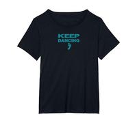 Keep Dancing Foot Motivacional Dance Lover Camiseta, Mujer tallas grandes, Negro, 5XL Grande