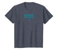 Keep Dancing Foot Motivacional Dance Lover Camiseta, Niños, Azul Jaspeado, 3 años